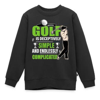 gulf - Kids Premium Organic Sweatshirt - black - Front - AI Model Kid Female (0cm)