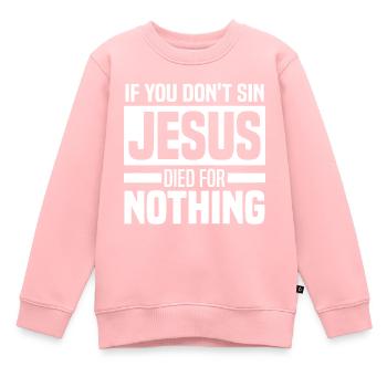 Anti-religion - Sweat Premium enfant bio - rose - Devant - AI Model Kid Female (0cm)