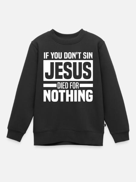 Anti-religion - Sweat Premium enfant bio - noir