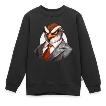 Falke Mafia - Kinder Premium Organic Sweatshirt - Schwarz - Vorne - AI Model Kid Female (0cm)