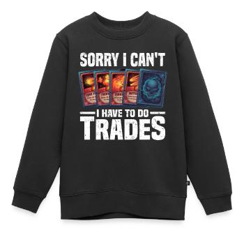 Karten sammler - Kinder Premium Organic Sweatshirt - Schwarz - Vorne - AI Model Kid Female (0cm)
