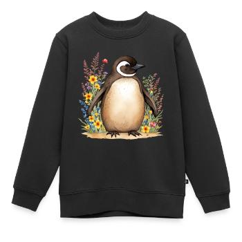 Niedlicher Pinguin - Kinder Premium Organic Sweatshirt - Schwarz - Vorne - AI Model Kid Female (0cm)