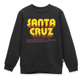 Santa Cruz Californie - Sweat Premium enfant bio - noir - Devant - AI Model Kid Female (0cm)