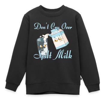 Milkman Buveur de lait - Sweat Premium enfant bio - noir - Devant - AI Model Kid Female (0cm)