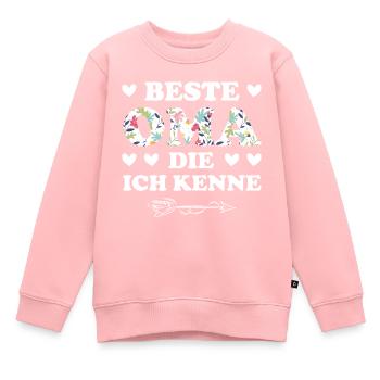 Oma Großmutter Großeltern Geschenk - Kinder Premium Organic Sweatshirt - Rosa - Vorne - AI Model Kid Female (0cm)