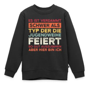 Jugendweihe Jugend Jugendfeier Geschenk - Kinder Premium Organic Sweatshirt - Schwarz - Vorne - AI Model Kid Female (0cm)