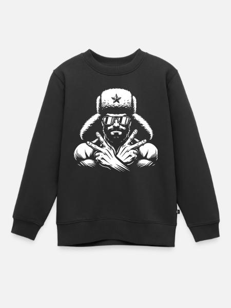 Conception de ventilateur Cool Strong Russian – Russia - Sweat Premium enfant bio - noir