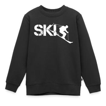 Ski Design - Kinder Premium Organic Sweatshirt - Schwarz - Vorne - AI Model Kid Female (0cm)