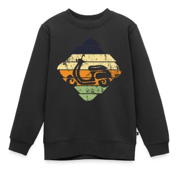 Mobylette - Sweat Premium enfant bio - noir - Devant - AI Model Kid Female (0cm)