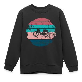 Mobylette - Sweat Premium enfant bio - noir - Devant - AI Model Kid Female (0cm)