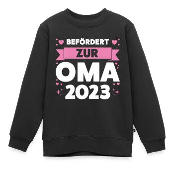 Oma 2023 Großmutter Großmütter Geschenk - Kinder Premium Organic Sweatshirt - Schwarz - Vorne - AI Model Kid Female (0cm)