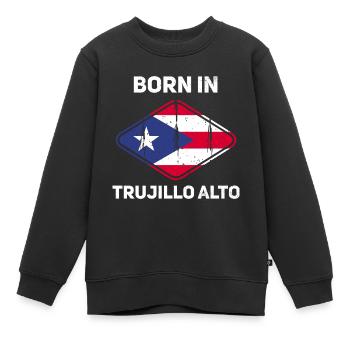 Porto Rico - Sweat Premium enfant bio - noir - Devant - AI Model Kid Female (0cm)