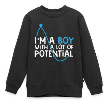 Kind Junge Jungs Geschenk - Kinder Premium Organic Sweatshirt - Schwarz - Vorne - AI Model Kid Female (0cm)
