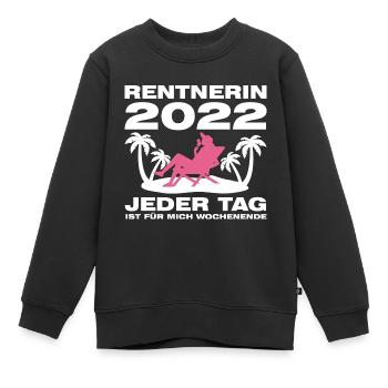 Rentnerin 2022 Rente Rentnerin Geschenk - Kinder Premium Organic Sweatshirt - Schwarz - Vorne - AI Model Kid Female (0cm)