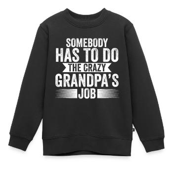 Großvater Großvater Großvater Geschenk - Kinder Premium Organic Sweatshirt - Schwarz - Vorne - AI Model Kid Female (0cm)