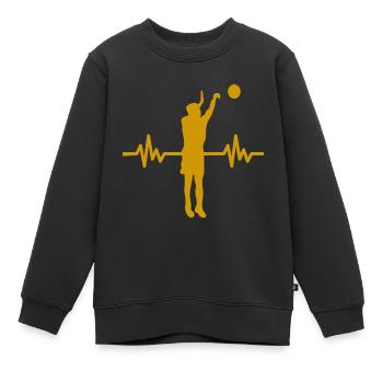 Haertbeat Basketball - USA - Team Sport - Hoops - Kinder Premium Organic Sweatshirt - Schwarz - Vorne - AI Model Kid Female (0cm)