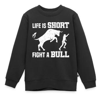 Rodeo - Kinder Premium Organic Sweatshirt - Schwarz - Vorne - AI Model Kid Female (0cm)