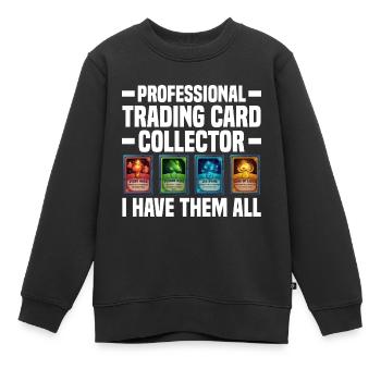 Trading Cards - Kinder Premium Organic Sweatshirt - Schwarz - Vorne - AI Model Kid Female (0cm)