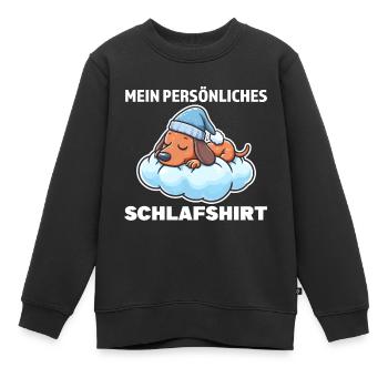 Schlafshirt Dachshund Schlafanzug Geschenk - Kinder Premium Organic Sweatshirt - Schwarz - Vorne - AI Model Kid Female (0cm)