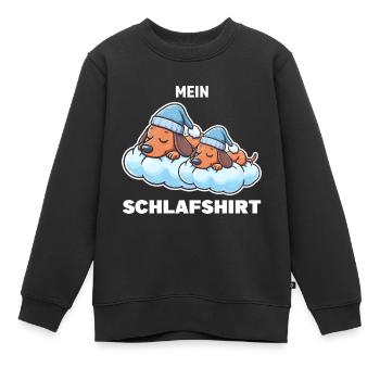 Schlafshirt Dachshund Schlafanzug Geschenk - Kinder Premium Organic Sweatshirt - Schwarz - Vorne - AI Model Kid Female (0cm)