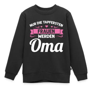 Oma Mutter Tag Omi Geschenk - Kinder Premium Organic Sweatshirt - Schwarz - Vorne - AI Model Kid Female (0cm)
