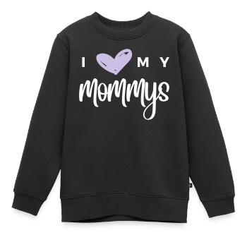 I Love My Mommys - Kinder Premium Organic Sweatshirt - Schwarz - Vorne - AI Model Kid Female (0cm)