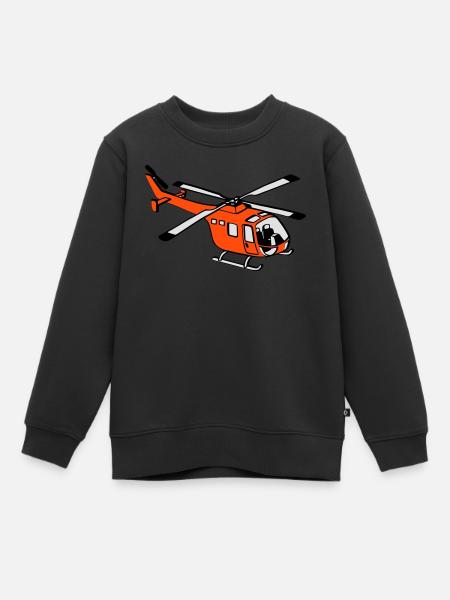 Helicopter - Kids Premium Organic Sweatshirt - black