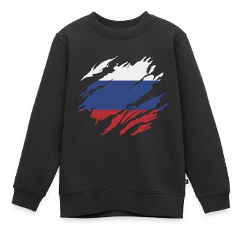 original russische - Kinder Premium Organic Sweatshirt - Schwarz - Vorne - AI Model Kid Female (0cm)
