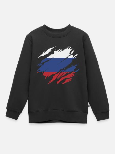 russe d’origine - Sweat Premium enfant bio - noir