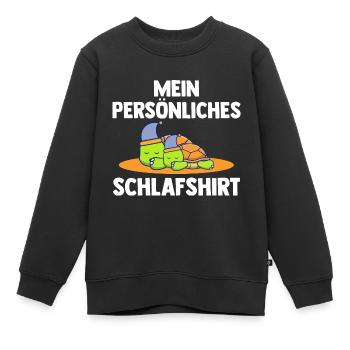 Schlafshirt Schildkröte Schlafanzug Geschenk - Kinder Premium Organic Sweatshirt - Schwarz - Vorne - AI Model Kid Female (0cm)