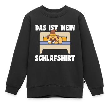 Schlafanzug Mops Pyjama Geschenk - Kinder Premium Organic Sweatshirt - Schwarz - Vorne - AI Model Kid Female (0cm)