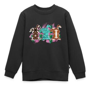 Western Rabbit - Kinder Premium Organic Sweatshirt - Schwarz - Vorne - AI Model Kid Female (0cm)