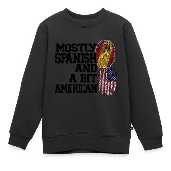 Spanisch Spanien Spanische Wurzeln Geschenk - Kinder Premium Organic Sweatshirt - Schwarz - Vorne - AI Model Kid Female (0cm)