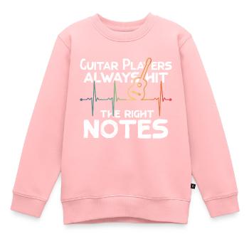 Gitarre lernen Spruch - Kinder Premium Organic Sweatshirt - Rosa - Vorne - AI Model Kid Female (0cm)