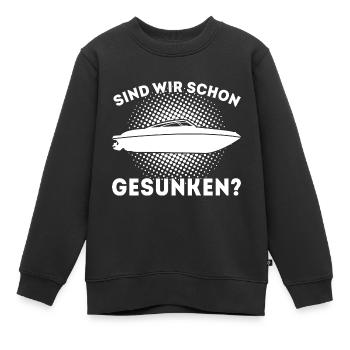 Boot Kapitän booten Geschenk - Kinder Premium Organic Sweatshirt - Schwarz - Vorne - AI Model Kid Female (0cm)
