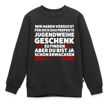 Jugendweihe Jugend Konfirmation Geschenk - Kinder Premium Organic Sweatshirt - Schwarz - Vorne - AI Model Kid Female (0cm)