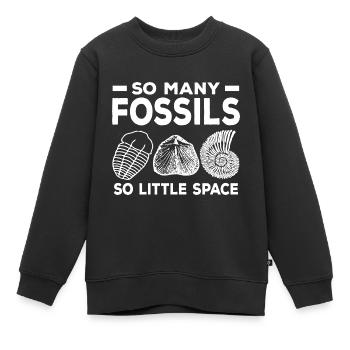 Collectionneurs de fossiles - Sweat Premium enfant bio - noir - Devant - AI Model Kid Female (0cm)