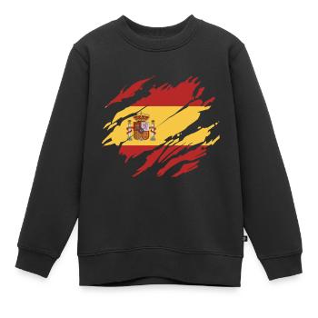Spanien - Kinder Premium Organic Sweatshirt - Schwarz - Vorne - AI Model Kid Female (0cm)