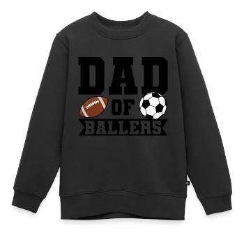 baller fussball baller Geschenk - Kinder Premium Organic Sweatshirt - Schwarz - Vorne - AI Model Kid Female (0cm)