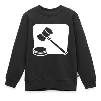 JUGE DE LA COUR DE JUSTICE - Sweat Premium enfant bio - noir - Devant - AI Model Kid Female (0cm)