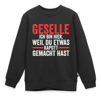 Geselle Handwerk Gesellen Geschenk - Kinder Premium Organic Sweatshirt - Schwarz - Vorne - AI Model Kid Female (0cm)