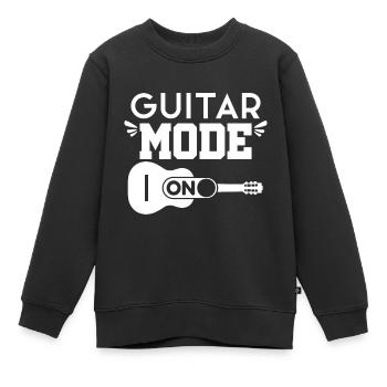 Jouer de la guitare - Sweat Premium enfant bio - noir - Devant - AI Model Kid Female (0cm)