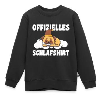 Schlafanzug Mops Schlafshirt Geschenk - Kinder Premium Organic Sweatshirt - Schwarz - Vorne - AI Model Kid Female (0cm)