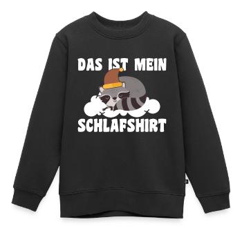Schlafanzug Waschbär Waschbären Geschenk - Kinder Premium Organic Sweatshirt - Schwarz - Vorne - AI Model Kid Female (0cm)