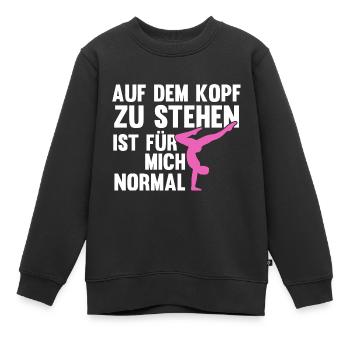 Handstand Turnerin Handstände Geschenk - Kinder Premium Organic Sweatshirt - Schwarz - Vorne - AI Model Kid Female (0cm)