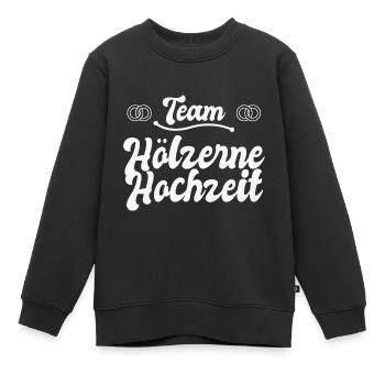 5. Hochzeitstag Ehe 5 Jahre Ehe Geschenk - Kinder Premium Organic Sweatshirt - Schwarz - Vorne - AI Model Kid Female (0cm)