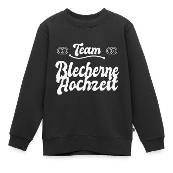 8. Hochzeitstag Ehe 8 Jahre Ehe Geschenk - Kinder Premium Organic Sweatshirt - Schwarz - Vorne - AI Model Kid Female (0cm)