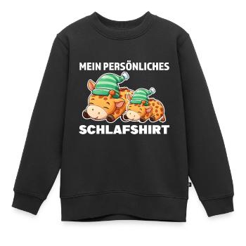 Schlafshirt Giraffe Schlafanzug Geschenk - Kinder Premium Organic Sweatshirt - Schwarz - Vorne - AI Model Kid Female (0cm)