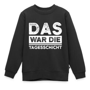 Schicht Arbeit Schichtarbeiter Geschenk - Kinder Premium Organic Sweatshirt - Schwarz - Vorne - AI Model Kid Female (0cm)