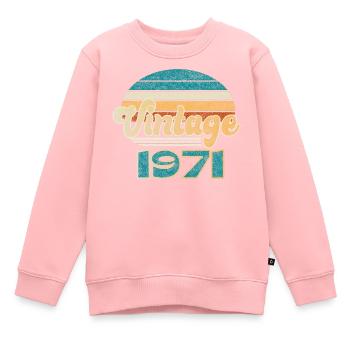 Birthday Vintage 1971 - Kinder Premium Organic Sweatshirt - Rosa - Vorne - AI Model Kid Female (0cm)
